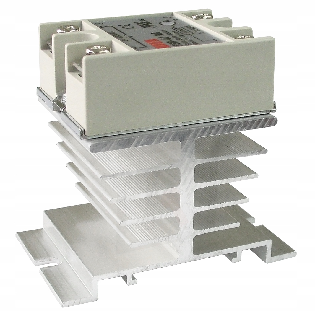 RADIATOR ALUMINIOWY DO PRZEKAŹNIK PÓŁPRZEWODNIKOWY 1 FAZOWYCH SSR DO 40A