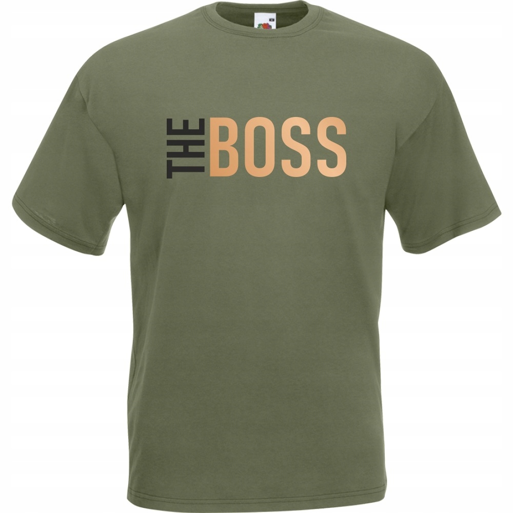 

Koszulka koszulki the boss dla par S oliwkowa