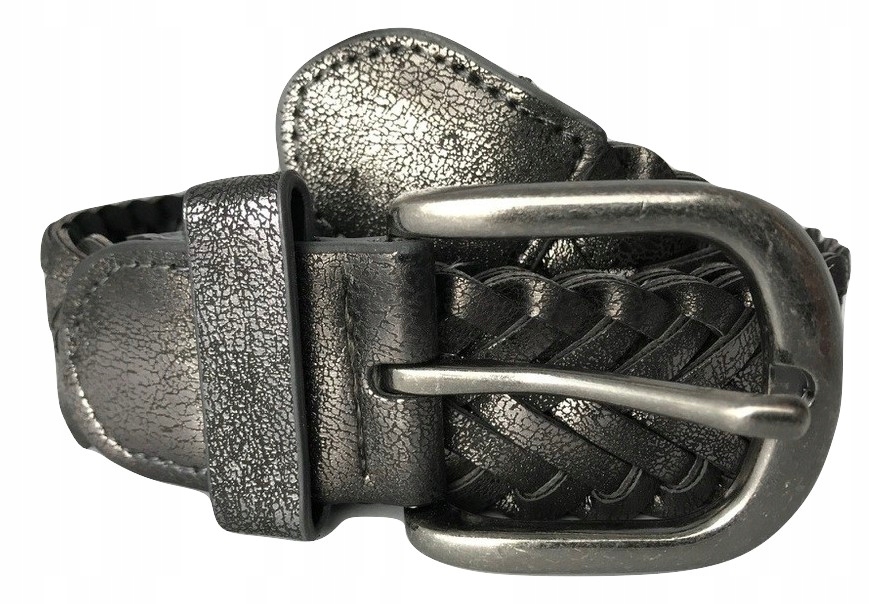 

Pasek Damski Srebrny Pleciony do sukienki szer.3,5