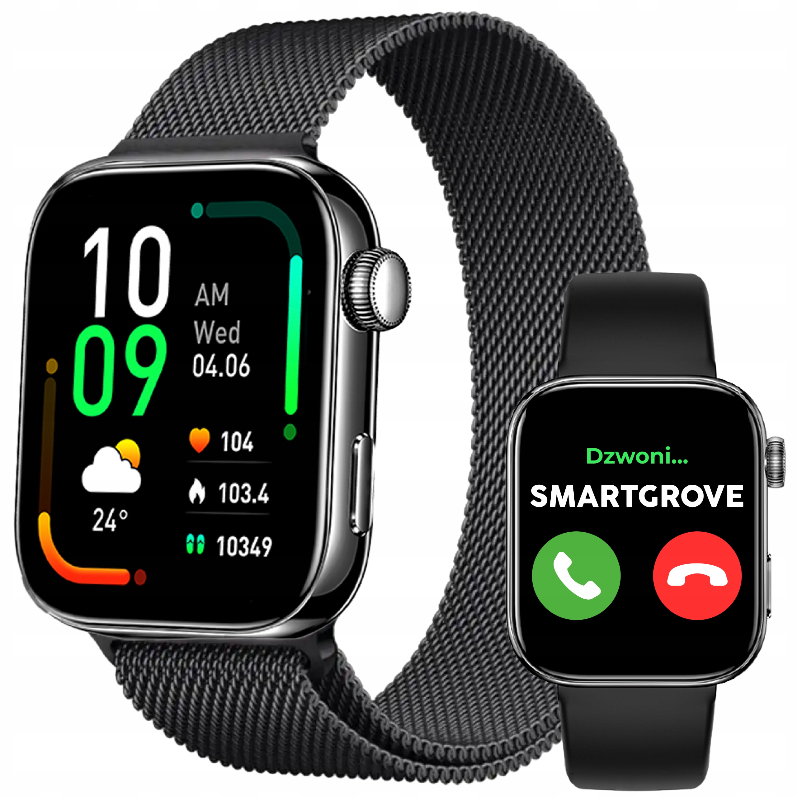 Chytré Hodinky Černé Hodinky Amoled Volání Menu Pl Puls Kyslík Tlak Kroky