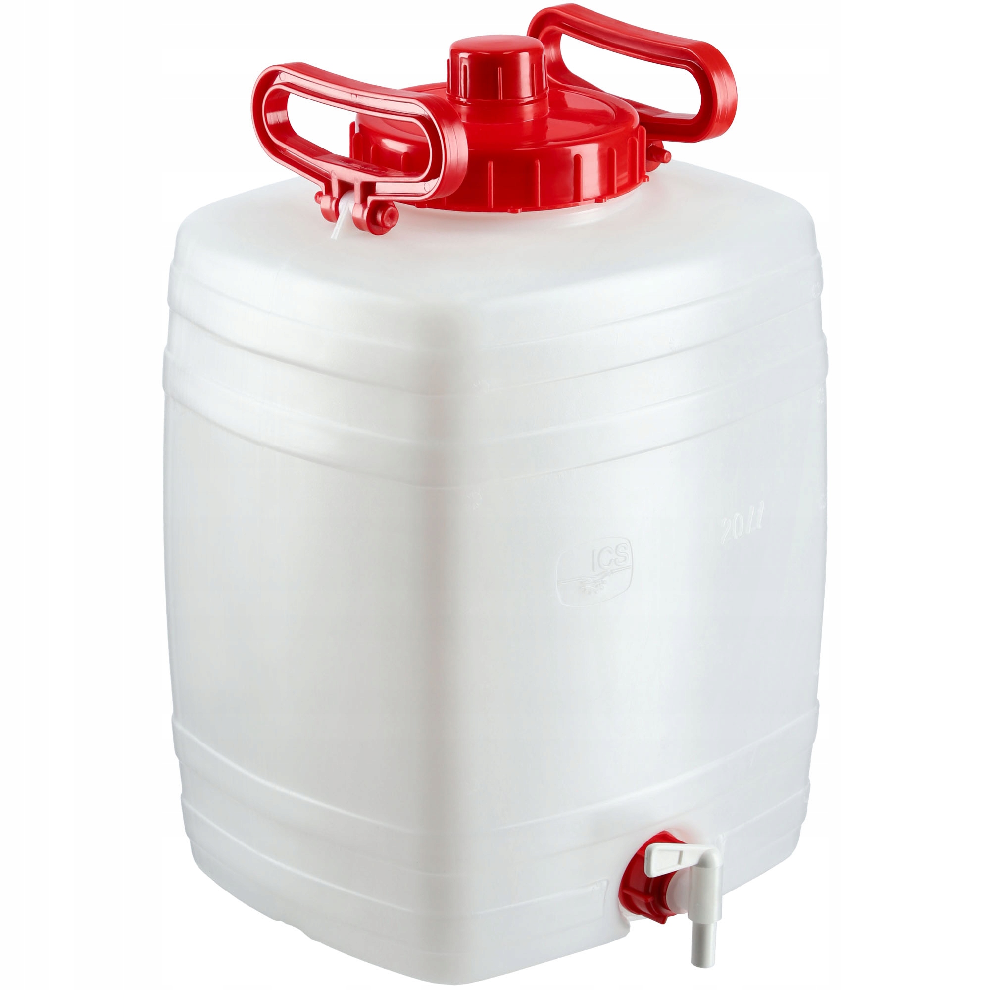 KADAX Wasserkanister, aus Kunststoff, Trinkwasserkanister, mit Hahn, 20L, Wei