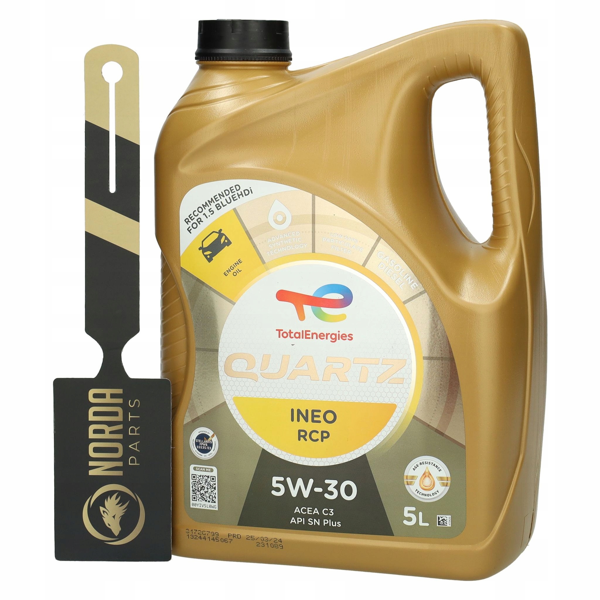 Motorový olej Total Ineo Rcp 5w30 Acea C3/API Sn+ 5L