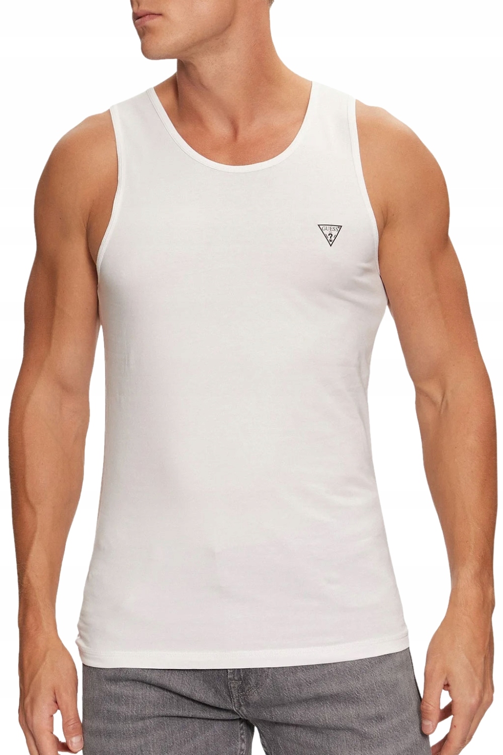 Guess Bílé pánské tričko 2 kusy v balení, velikost M