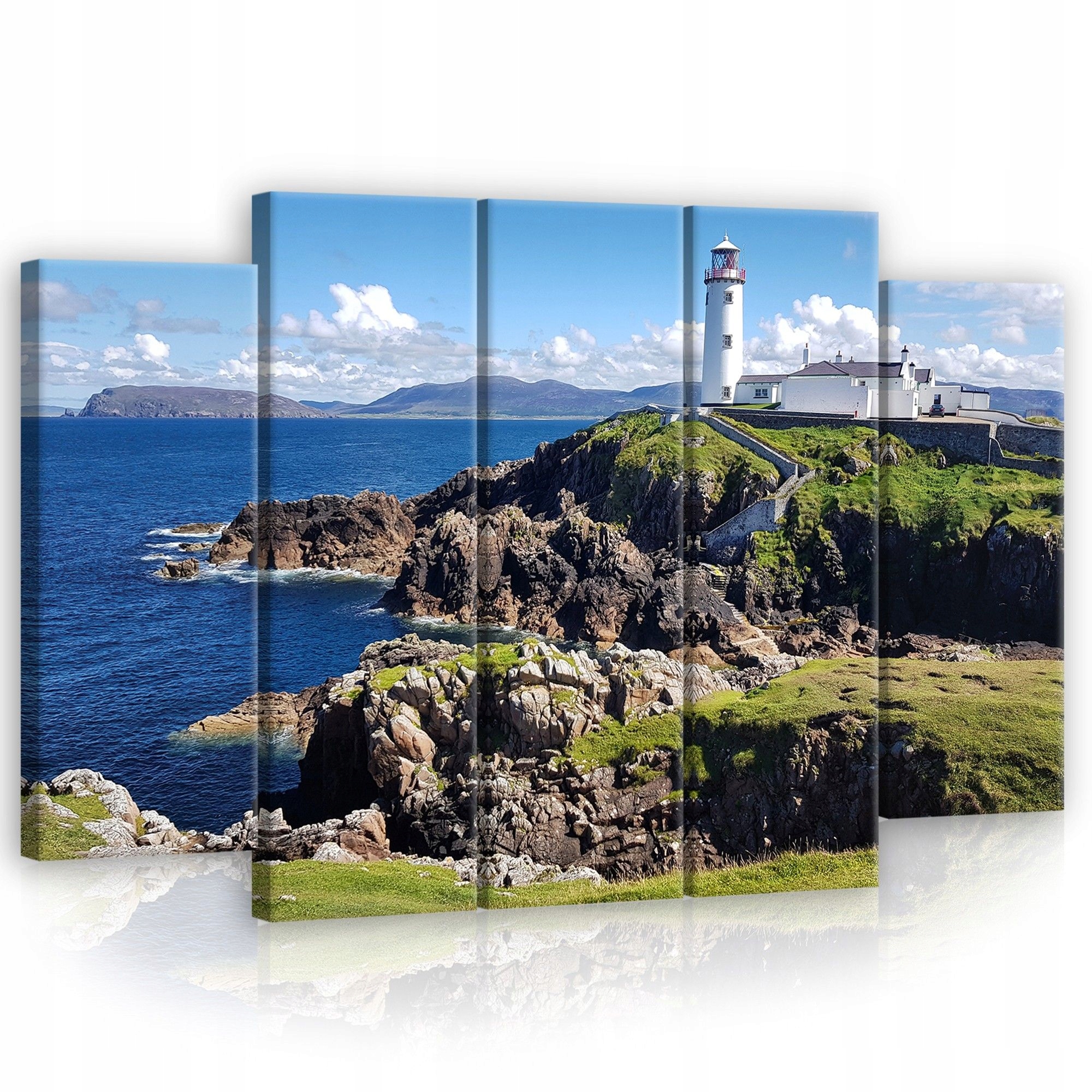 Obraz 150x100 Pobrežie maják more oceán skaly panoráma príroda