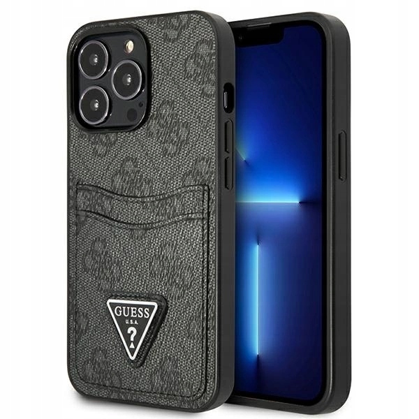 Pouzdro Guess 4G Triangle Logo Cardslot pro iPhone 13 Pro 13 černé