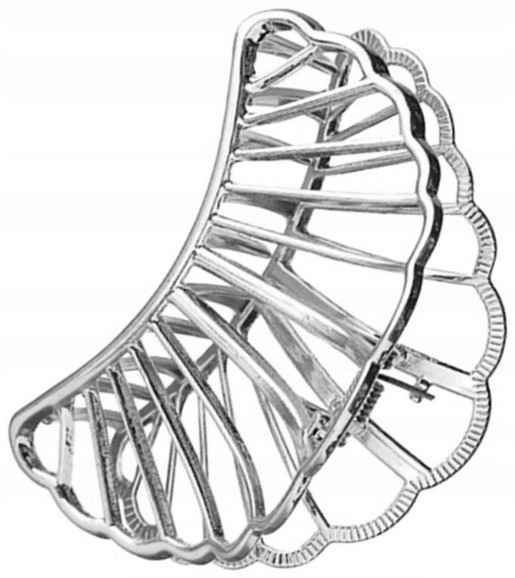 

Spinka klamra do włosów duża metalowa srebrna