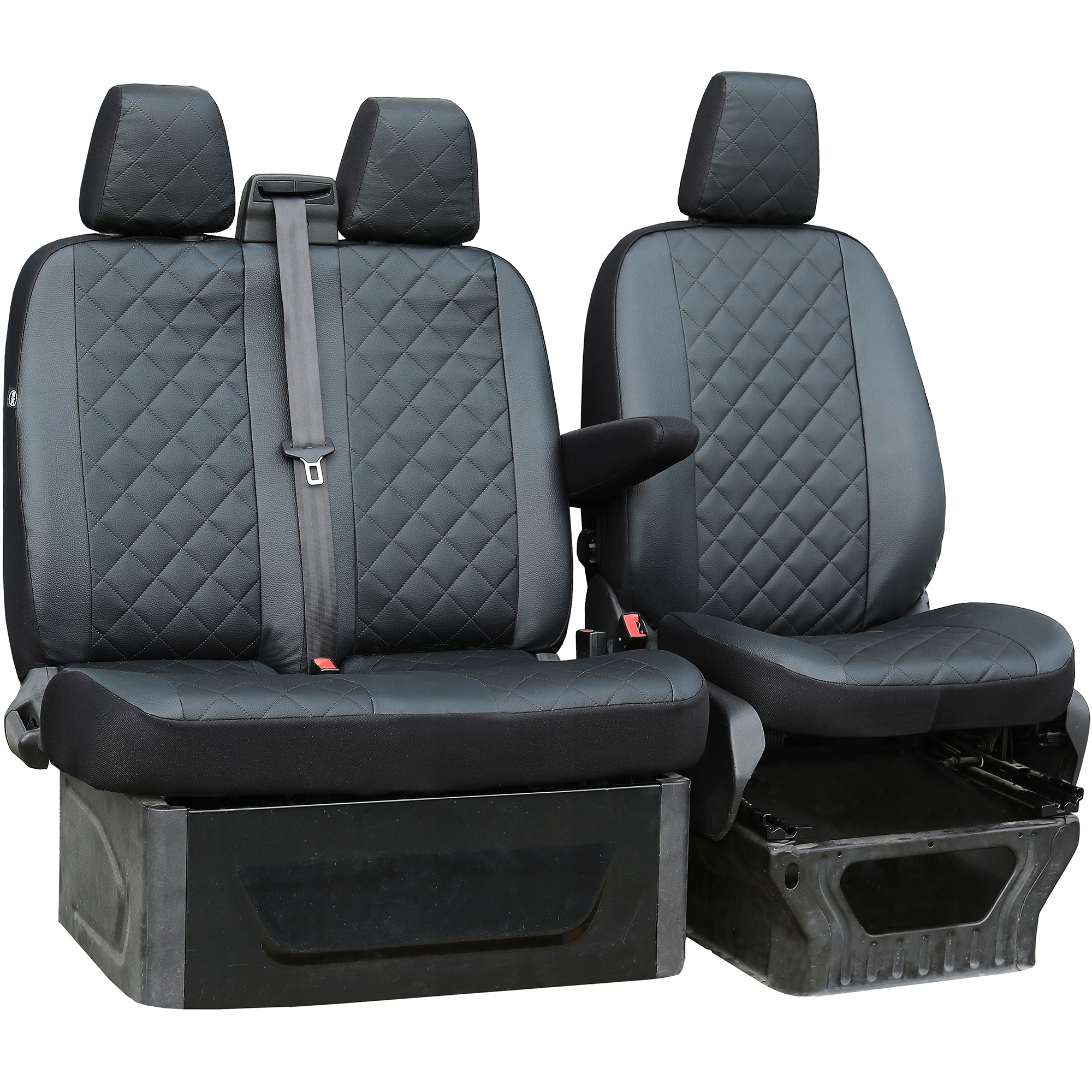 Kožené Odměrné Potahy Na Sedadla Křesla pro Iveco Daily 3 2+1 Bus