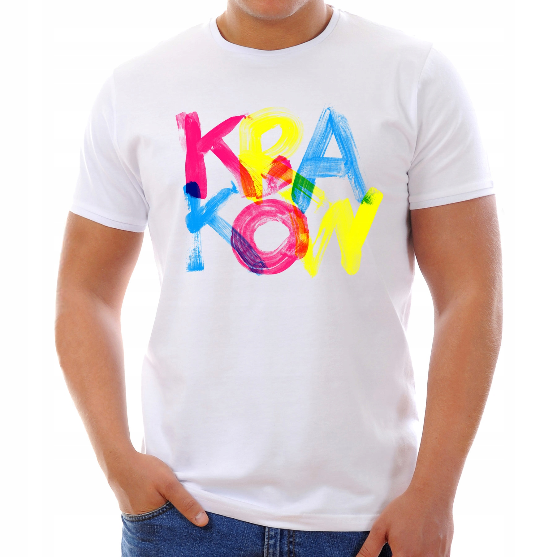 

Koszulka Kraków Kolory Cmyk (M):: M,: biały
