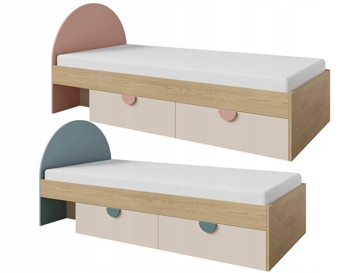 Dětská Pro Mládež postel Pixel 90X200 bez matrace s zásuvkami O-sofa