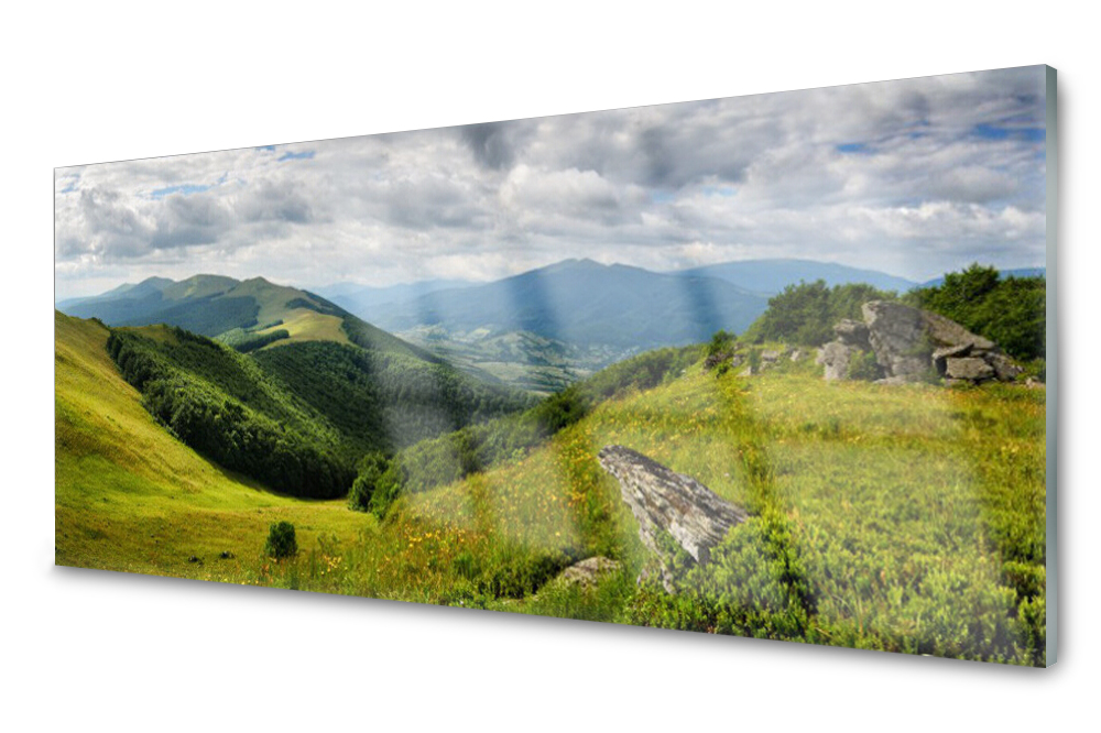 

Panel szklany do kuchni Góra Łąka 125x50