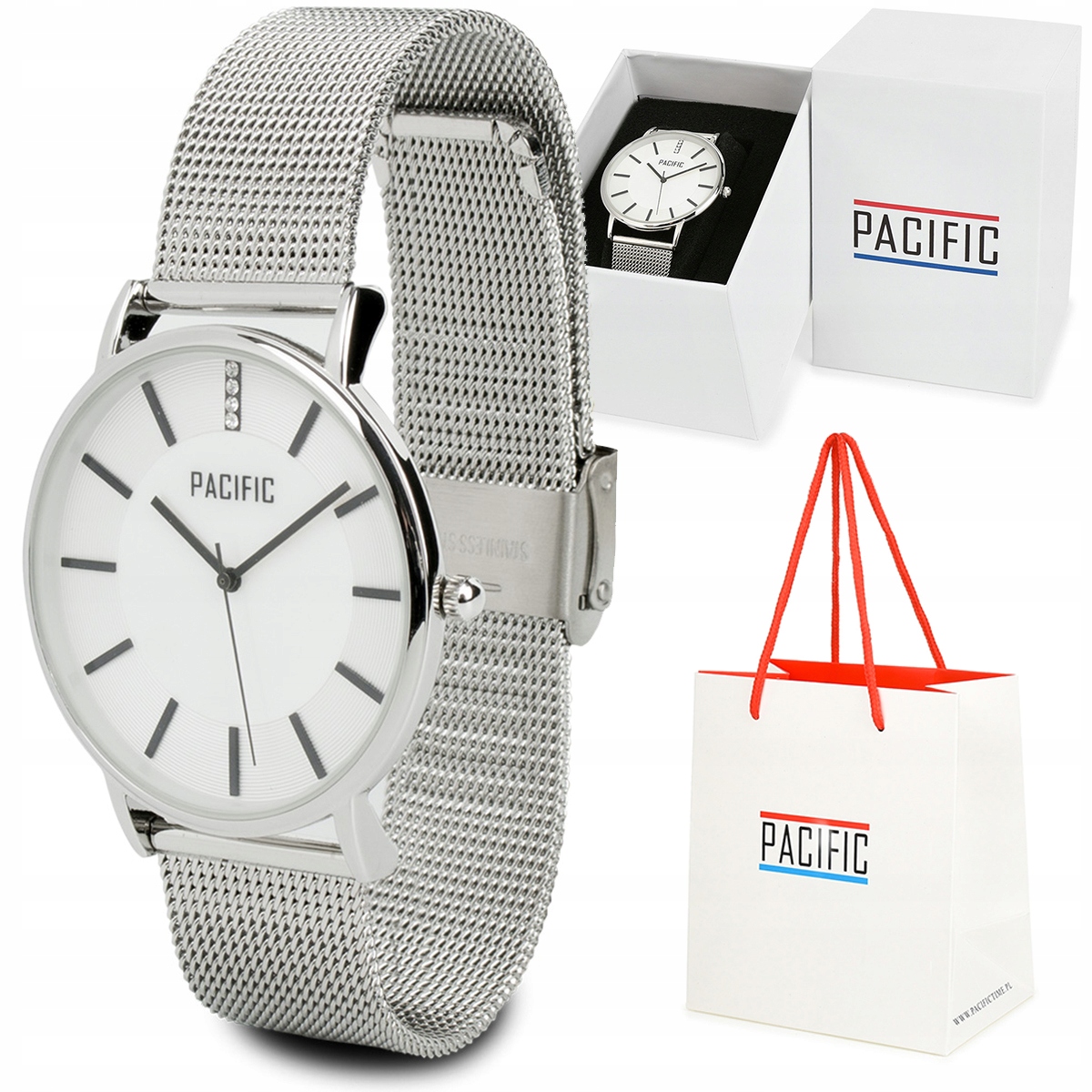 

Zegarek damski złoty bransoletka Pacific pudełko