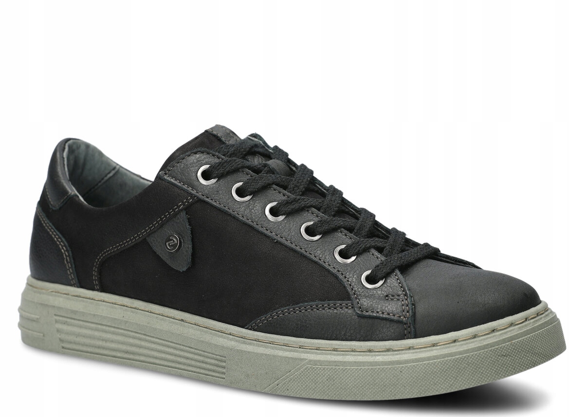 Pánské Kožené Polobotky Černé Nagaba 4341 Pohodlné, Polské 44