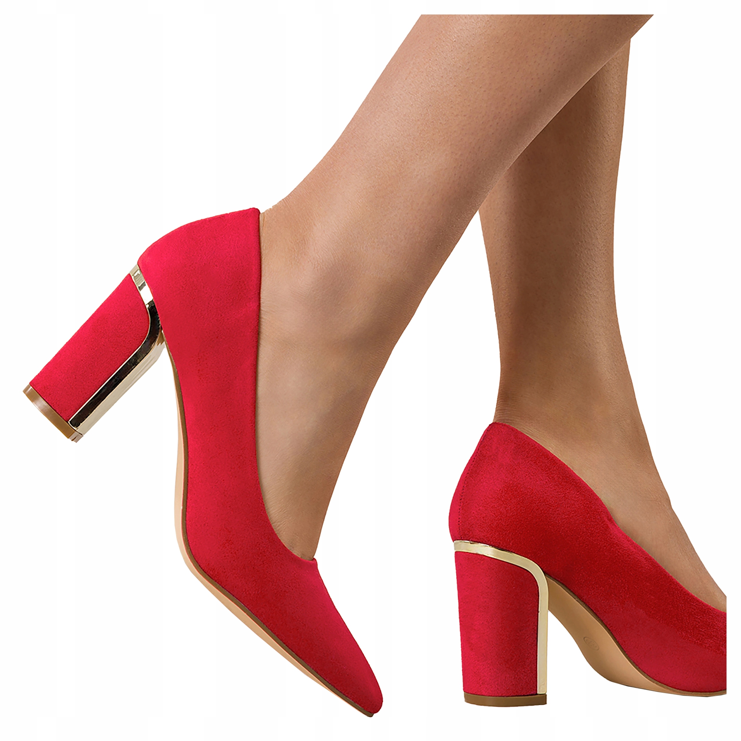 Dámské Lodičky Červené Elegantní Klasické Na Podpatku Módní velikost 38