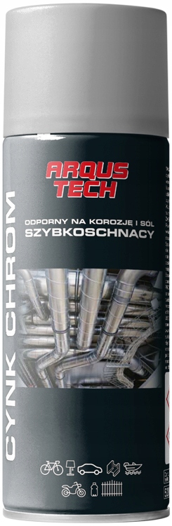 Farba srebrna cynkowa cynk ocynk w sprayu jasny chrom antykorozyjna 400ml