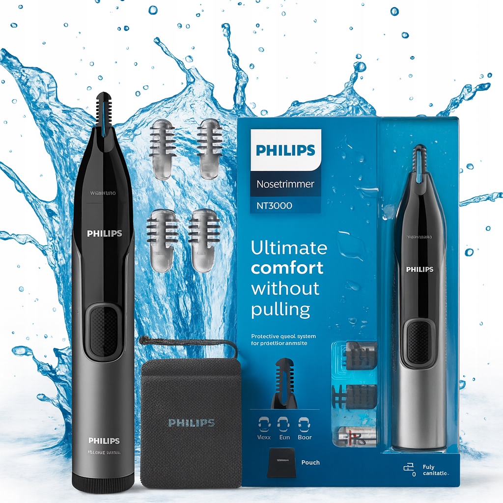 Trymer Do Nosa Brwi Uszu Philips Golarka Maszynka Etui Bateria