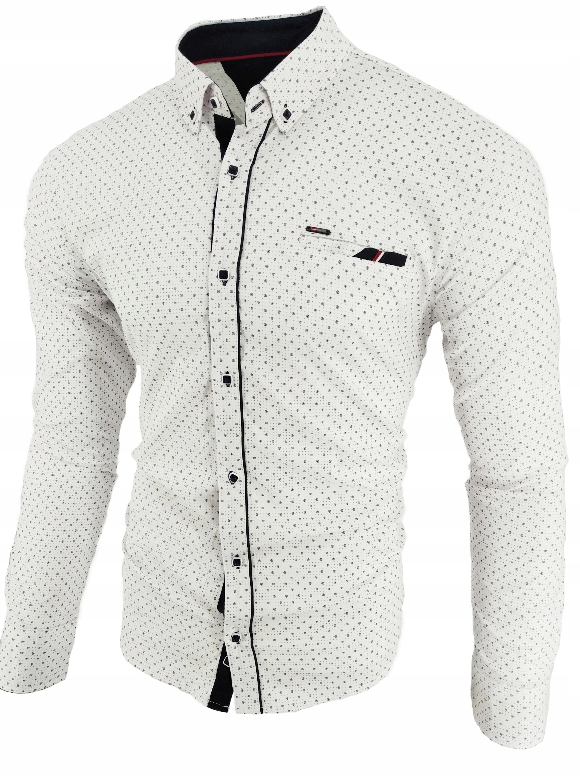 KOSZULA MĘSKA BIAŁA RAW 2144 ROZMIAR: 2XL 45/46