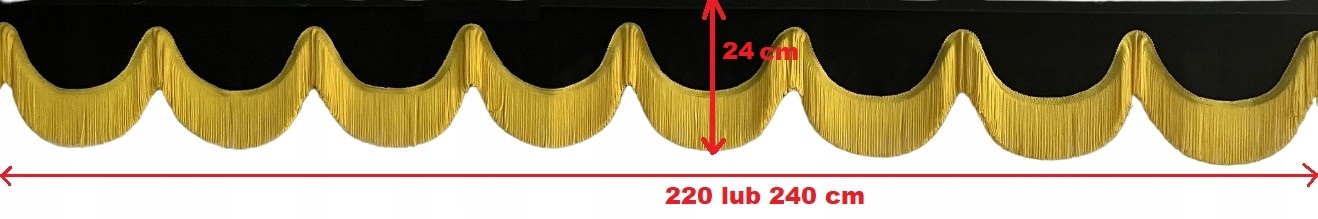 Poprzeczka/blenda TIR - styl Holenderski PREMIUM - Rozmiar średni Rodzaj zasłony