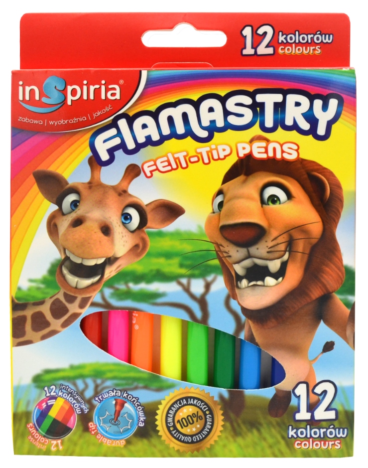 flamastry 12szt.  INSPIRIA 3842 — 6