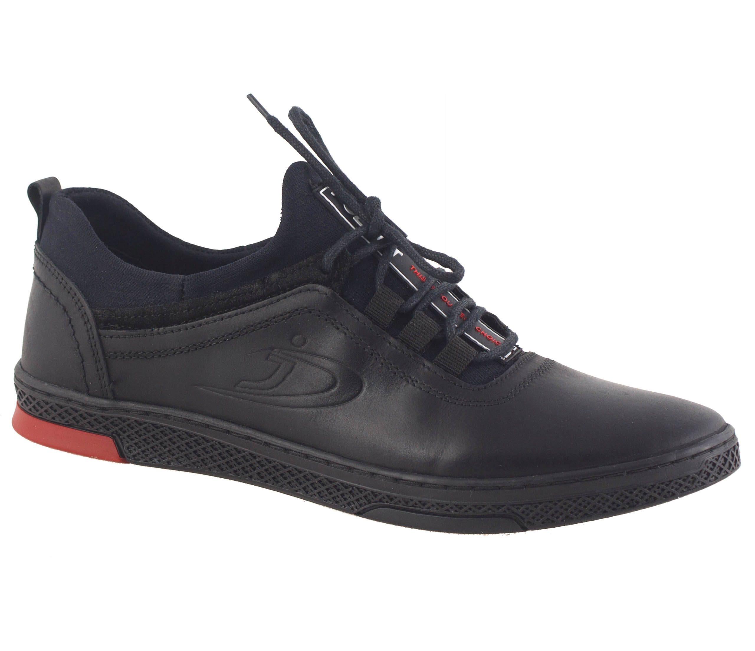POLBUT BUTY POLSKIE SKÓRZANE CASUAL K24 CZARNY 43