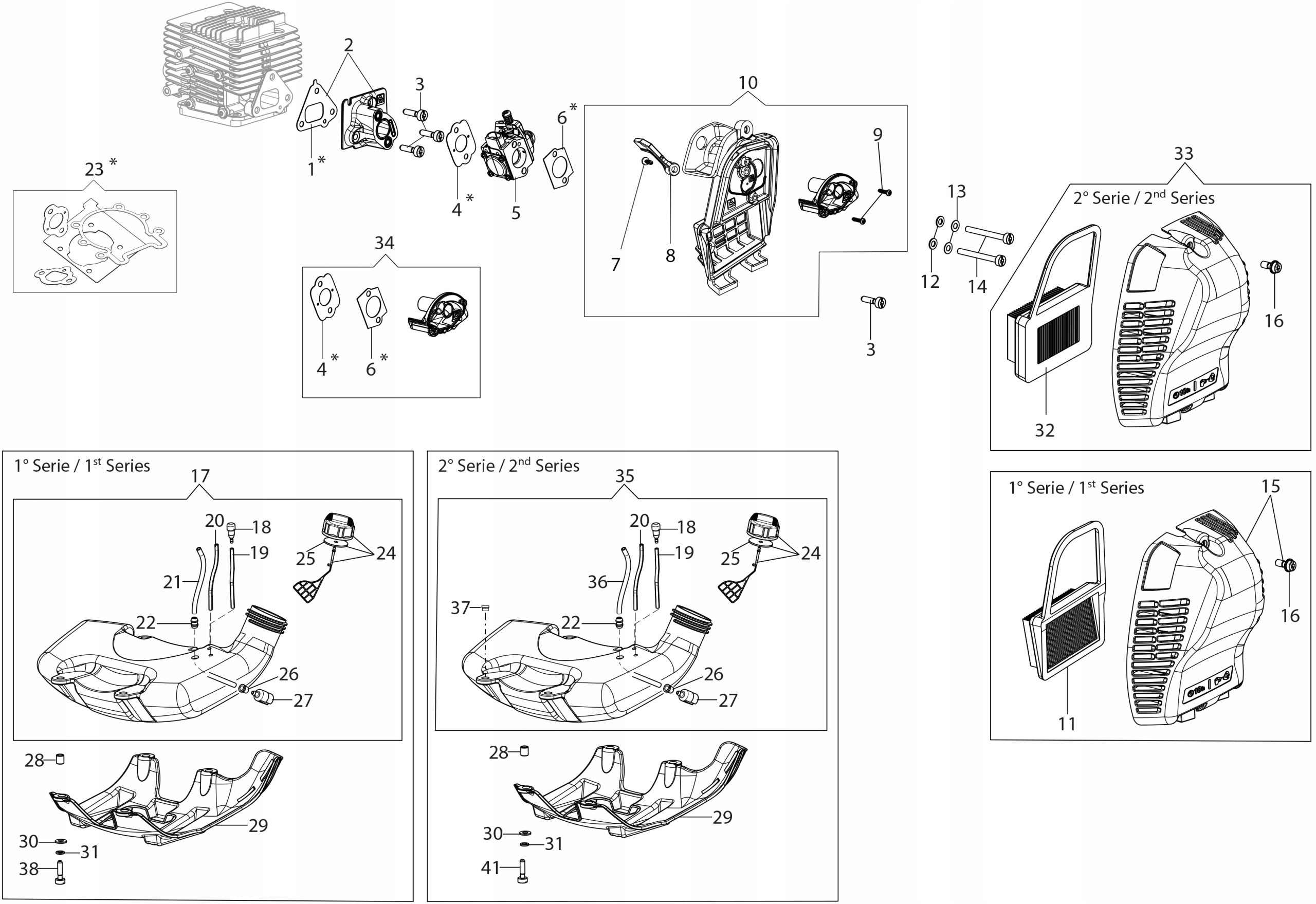 Karburátor Pre Kosačku Oleo-mac Bc Bcf 454 754 530 540 550 Bp T S Master Originál