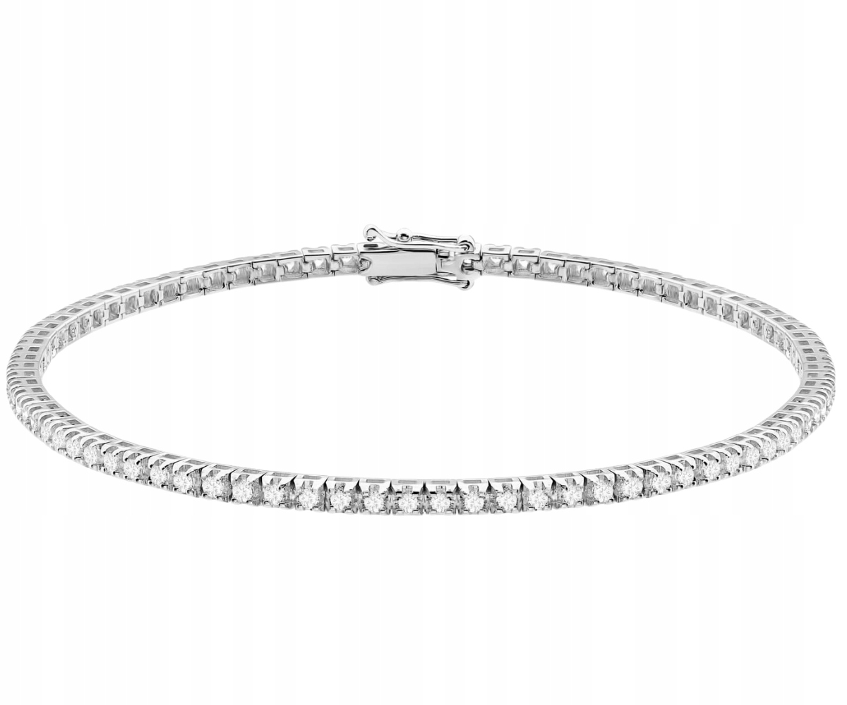 Náramek z bílého zlata 585 s laboratorními diamanty 1,14 ct