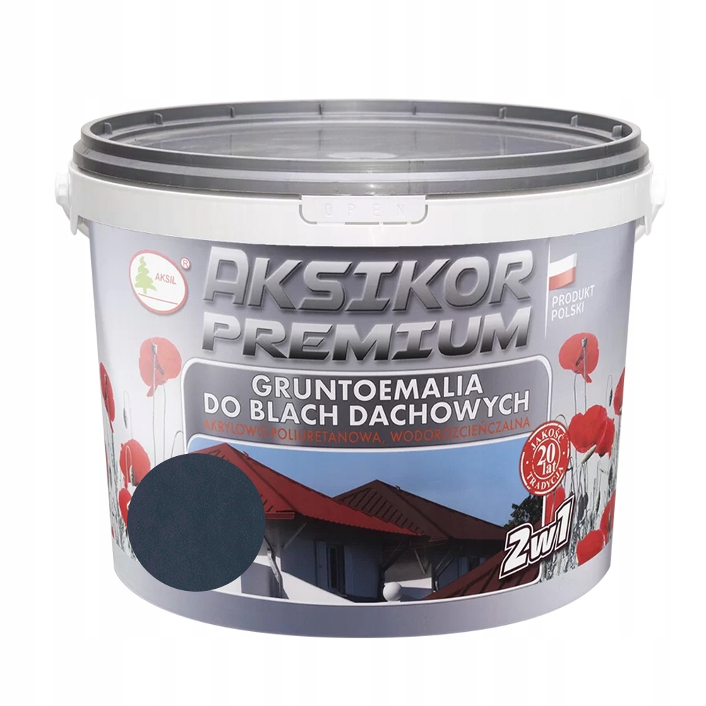 

Aksikor Premium Farba do dachu 5L Antracyt RAL7024