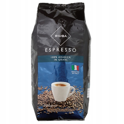 Kawa ziarnista Espresso Rioba Platinum 3KG duże opakowanie 100% Arabica