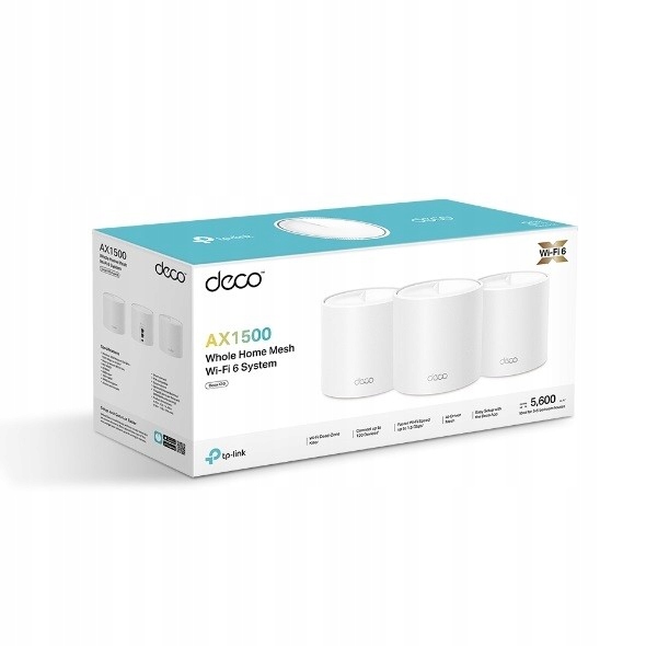 WiFi router TP-Link Deco X10(3-pack) AX1500, WiFi 6, 2x Glan, 2,4/5GHz