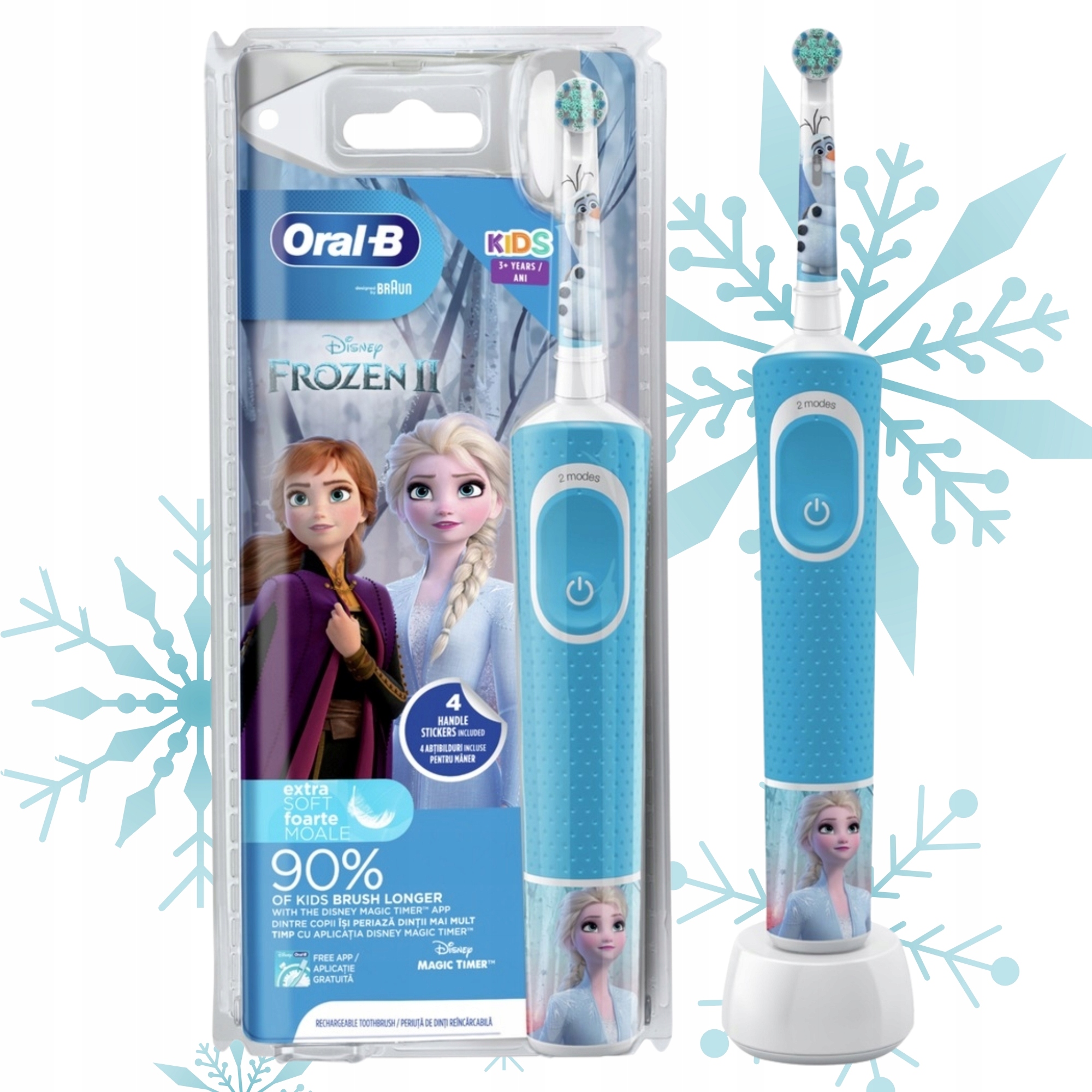 Szczoteczka rotacyjna dla dziecka Oral-B Kids 3 Frozen Akumulatorowa