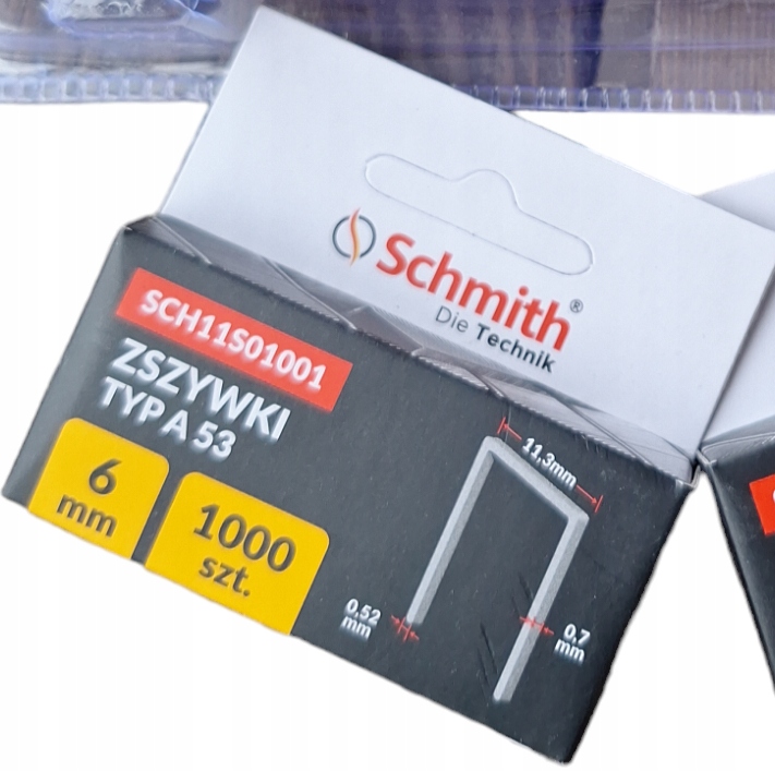 SCHMITH ZSZYWKI 6MM 1000 SZT DO TAKERA TYP A / 53