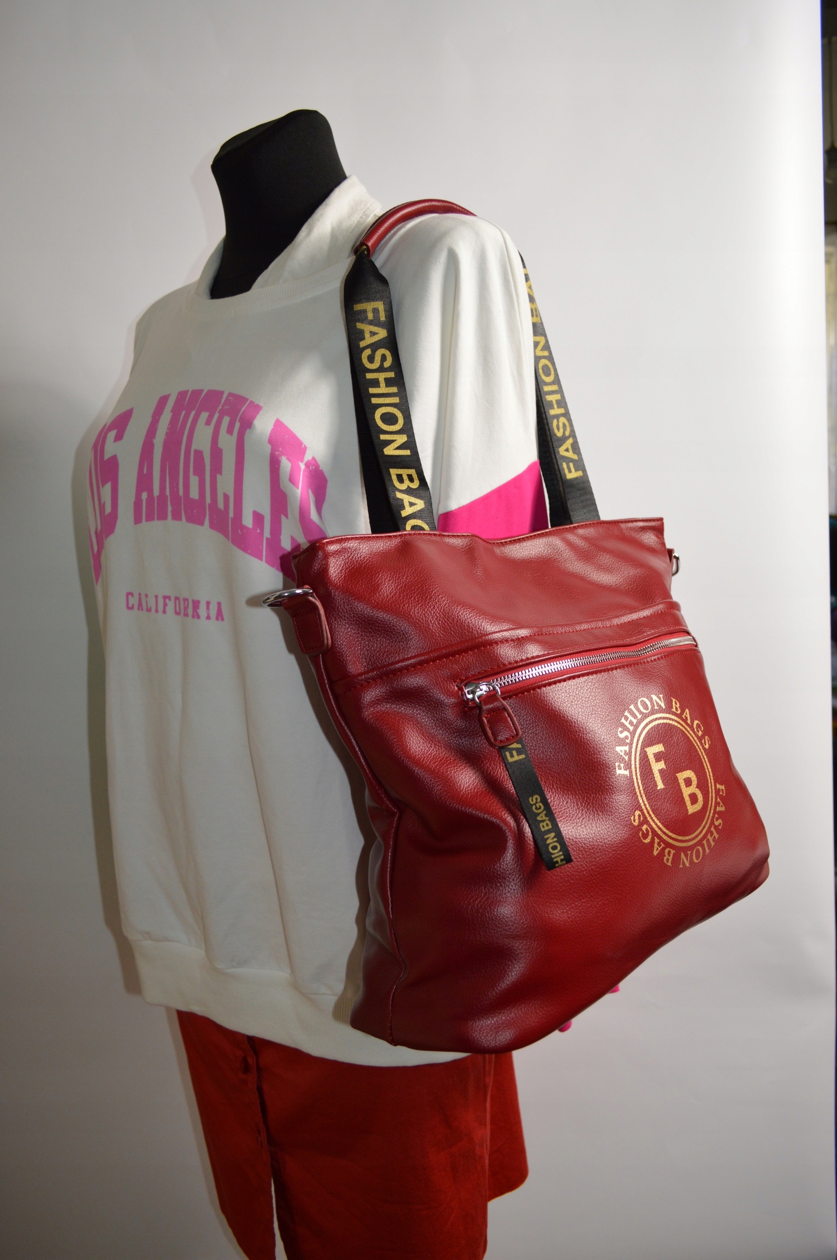 ELEGANCKA TOREBKA DAMSKA WOREK SHOOPER BAG Kolor okuć srebrny