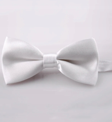 

Mucha muszka gładka Męska Biała