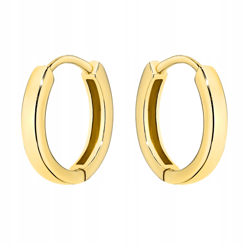 Piękne Złote Kolczyki Damskie pr. 333 8k Kółka Koła Kreolki Ring 9mm