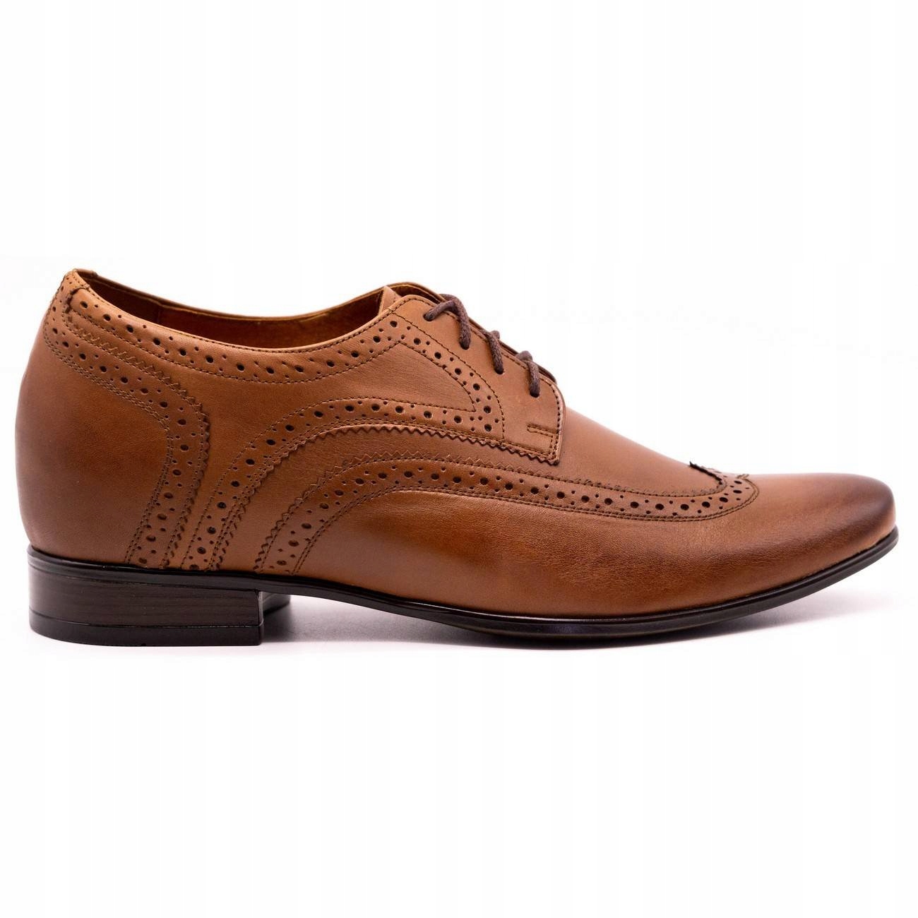 

Buty Brogsy Podwyższające Skóra Brąz P617 39