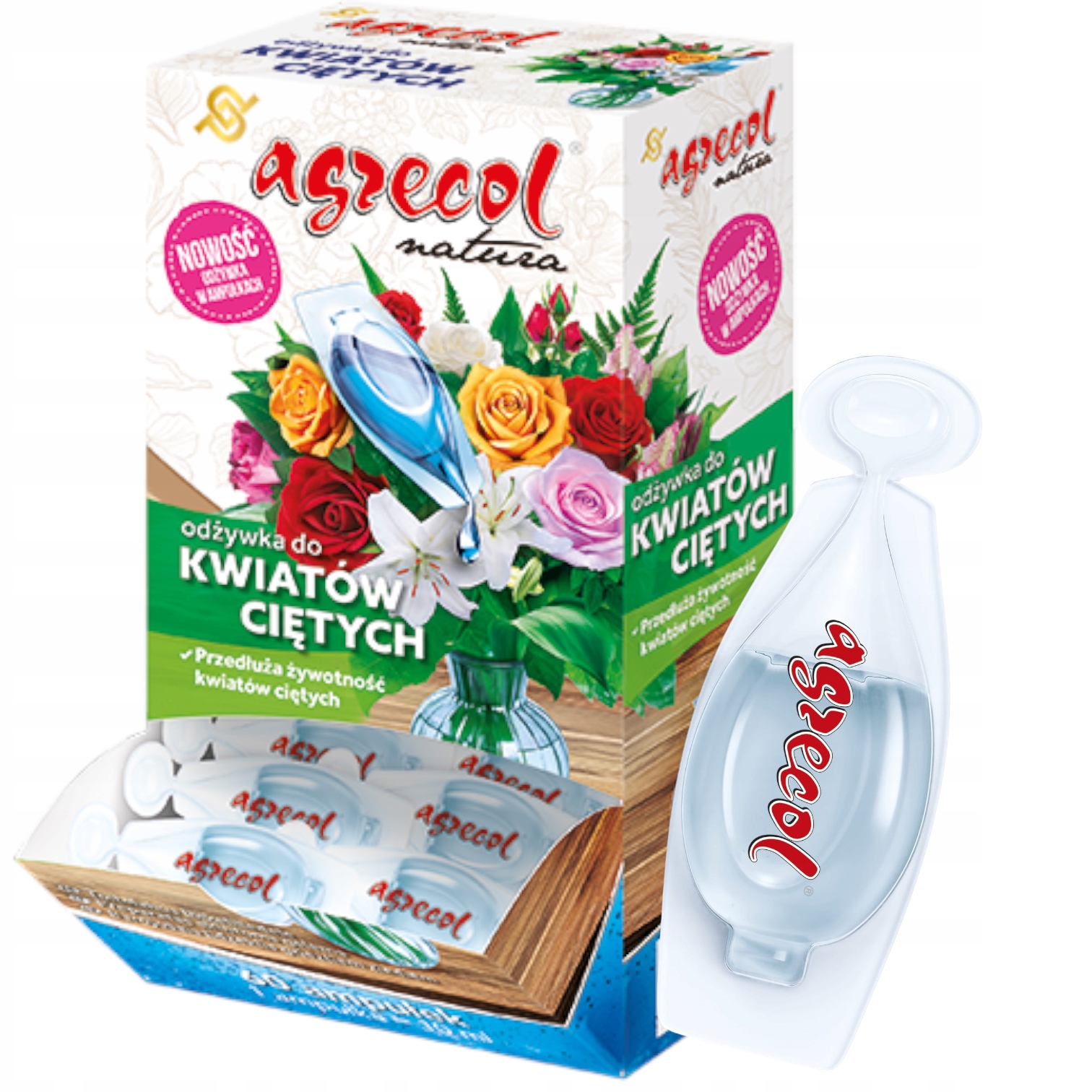 

60x10ml Agrecol Odżywka Do Kwaitów Ciętych Ampułka