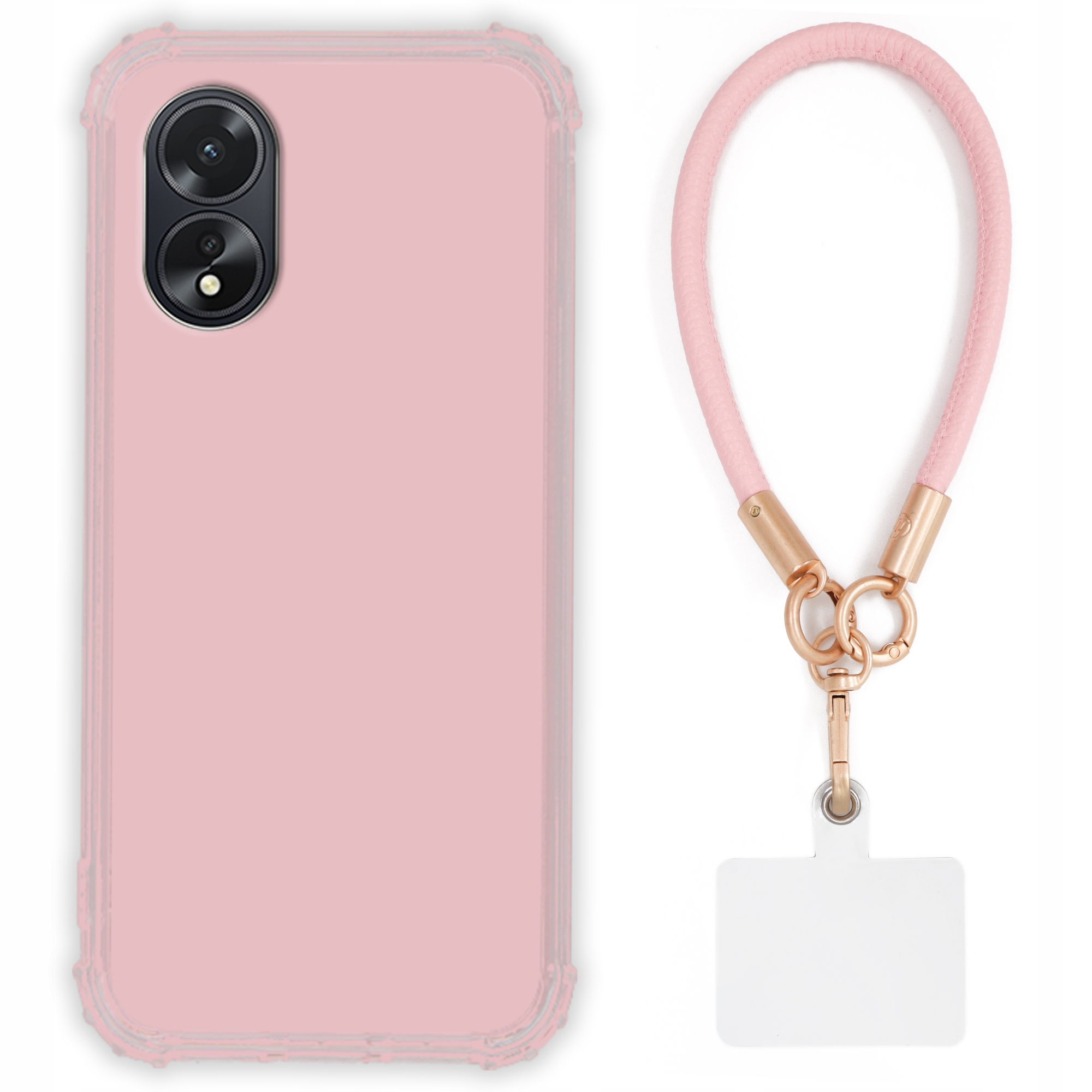 Puzdro Pre Oppo A38 4G Antishock Pinky Ružové Vodítko Sada Odolné Tpu