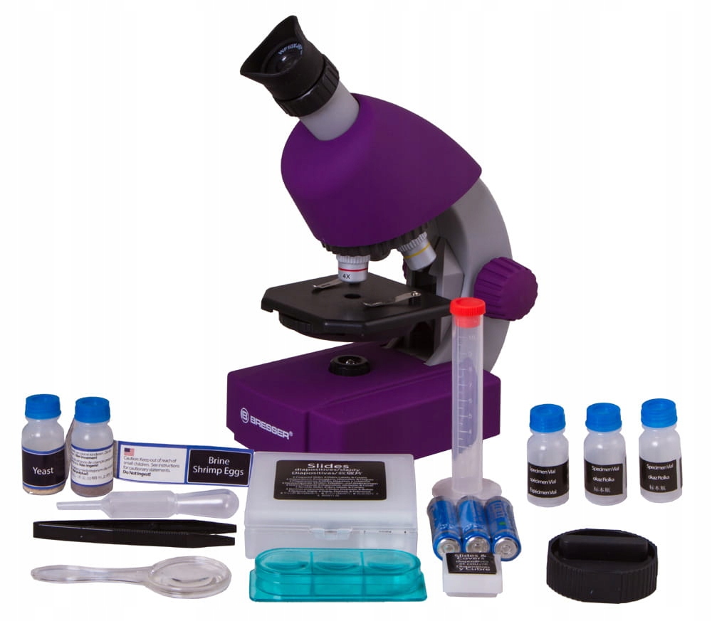 Микроскоп Bresser Junior 40x-640x, пурпурный