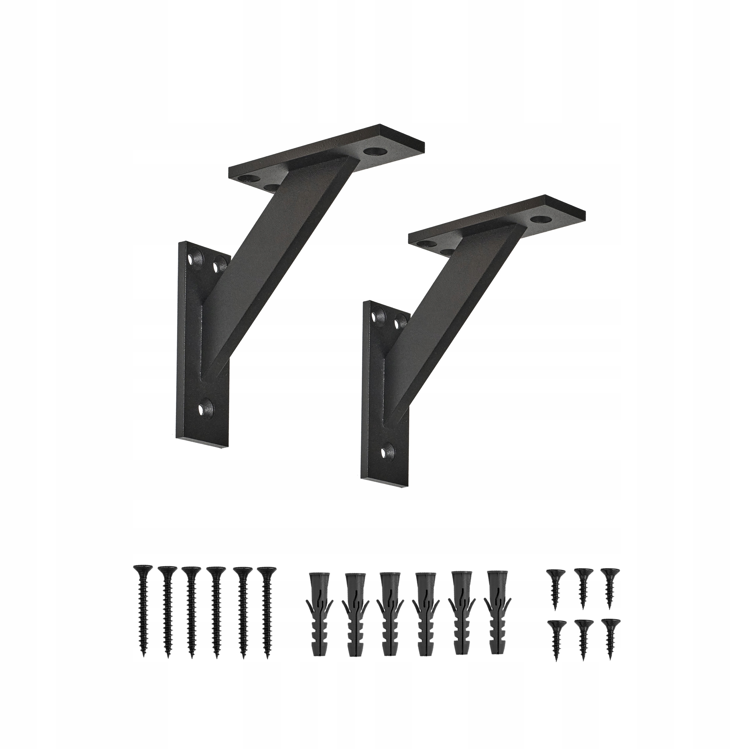 2 Ks Fest Konzole Na Polici Podpěra Pod Poličku Držák Loft Černá 120 mm