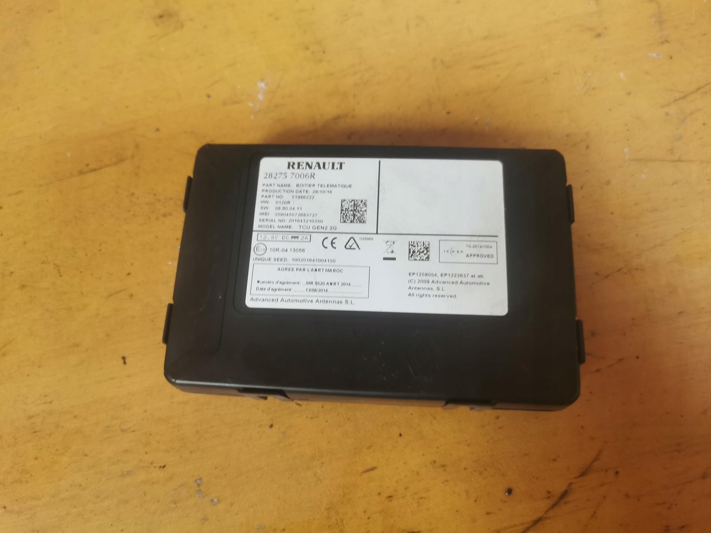 control unit module navigation devices RENAULT MEGANE IV 282757006R 16-24