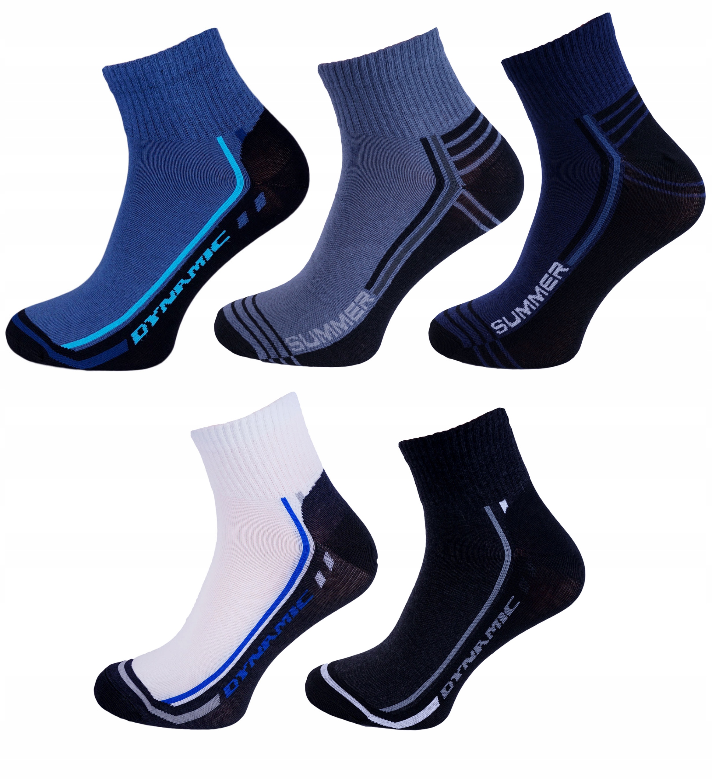 

5x Skarpety Damskie Bawełniane 3/4 Sport _ 35-38