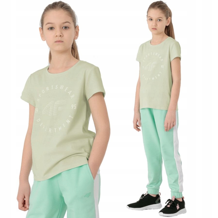 

Koszulka dziewczęca 4F bawełniana t-shirt sportowa
