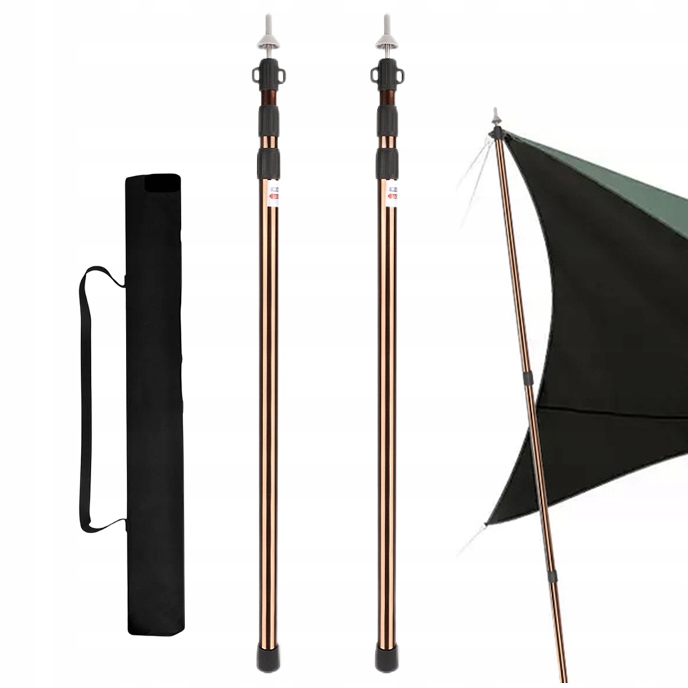 2x Nastavitelné Stanové Tyče Ze Slitiny Hliníku 90-230 CM