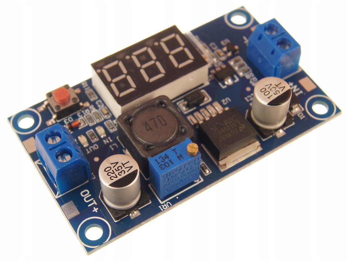 

Regulator napięcia z wyświetlaczem LM2596 DC-DC