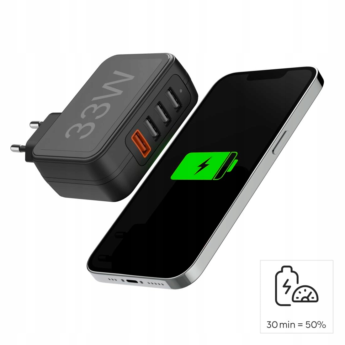 HAMA Ładowarka USB 4-Porty 33W Szybkie Ładowanie Qualcomm Quick Charge 3.0 — miniatura 9