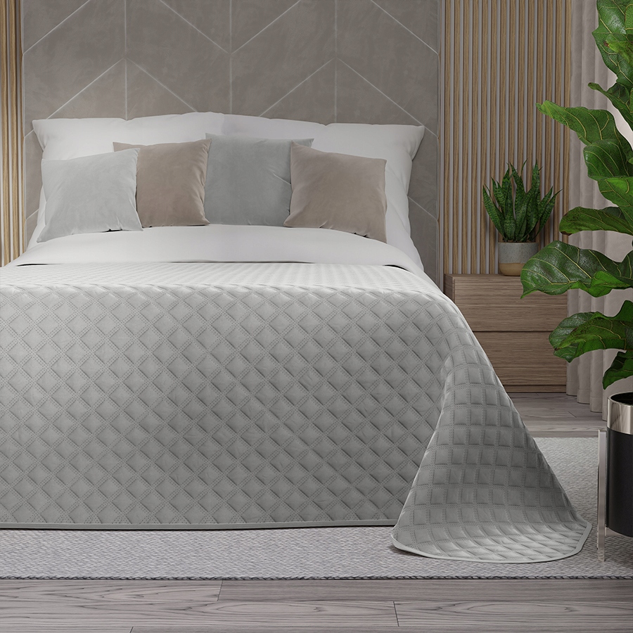 Velvi Přehoz, 170 x 210 cm, barva 021 pastelově šedá