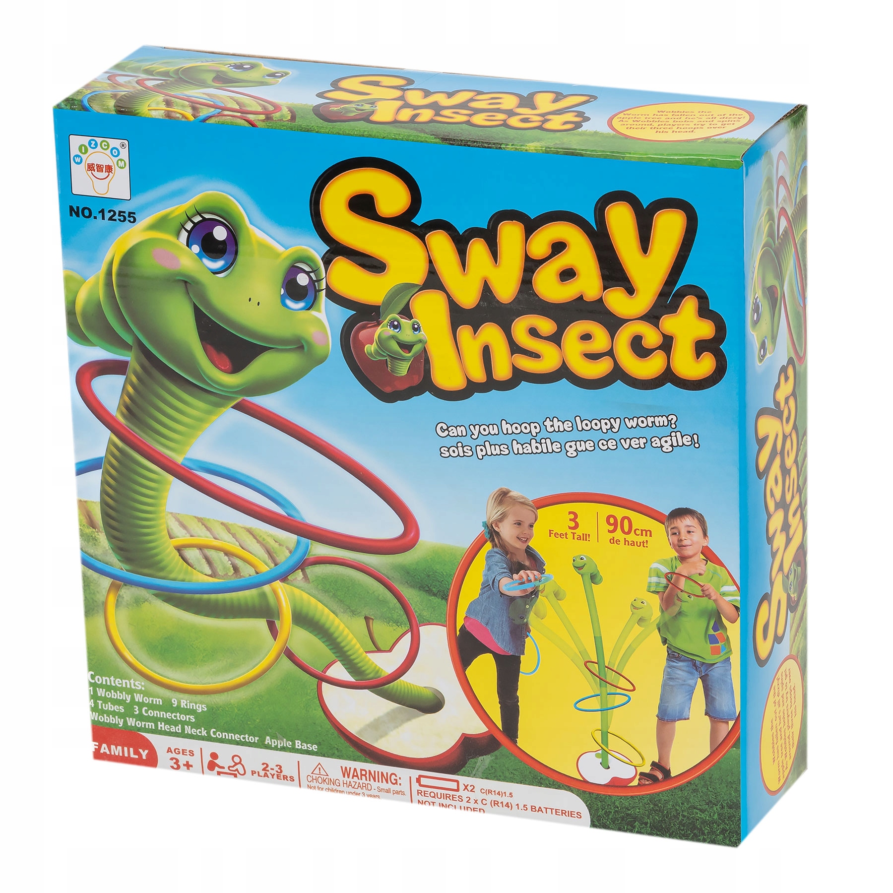 GRA ZRĘCZNOŚCIOWA TAŃCZĄCY ROBAK DLA DZIECI SWAY INSECT RZUCANIE PIERŚCIENI Wiek dziecka 3 lata +