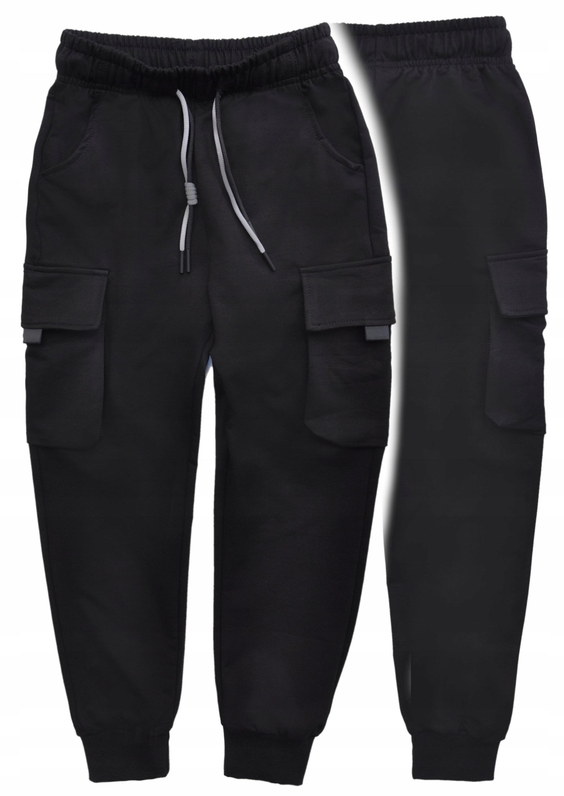 Cargoo* Spodnie dresowe czarne joggery Bojówki (140 146 152 158) r 164/170