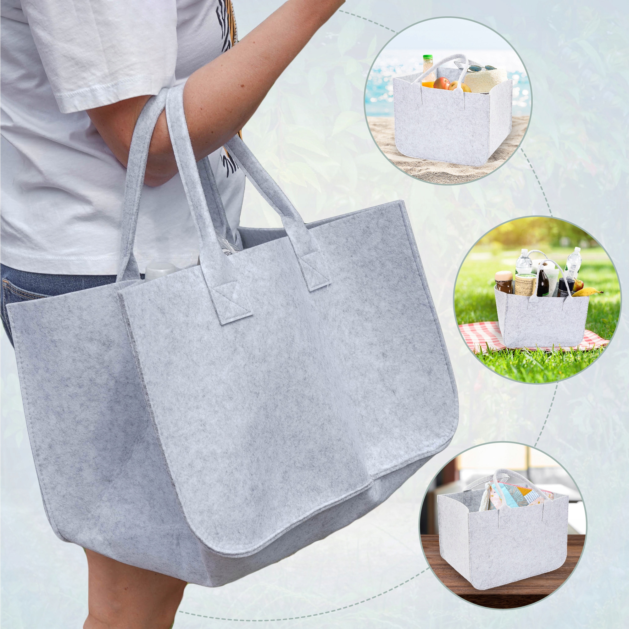 TORBA FILCOWA ORGANIZER NA ZAKUPY Rodzaj torba