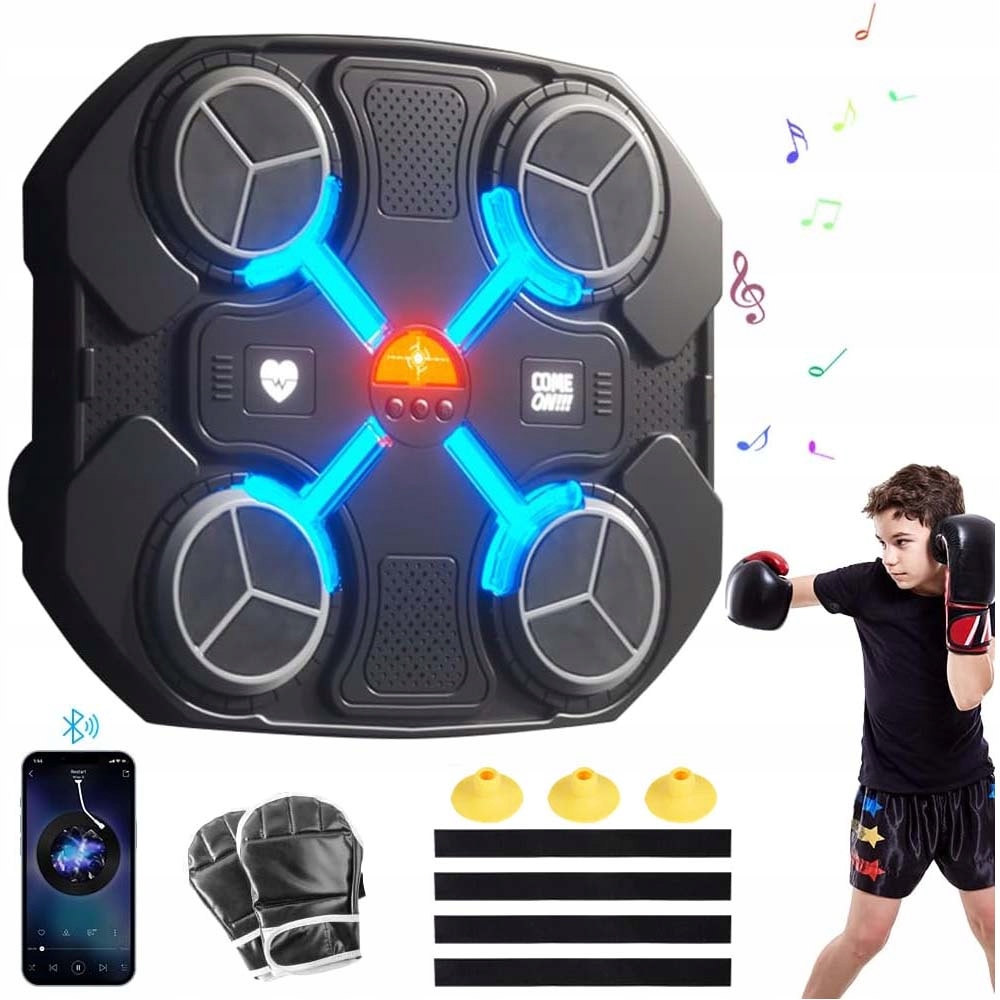 Music Boxing Machine Bluetooth W Treningowy Ściana Bokserska Usb Z Rękawice