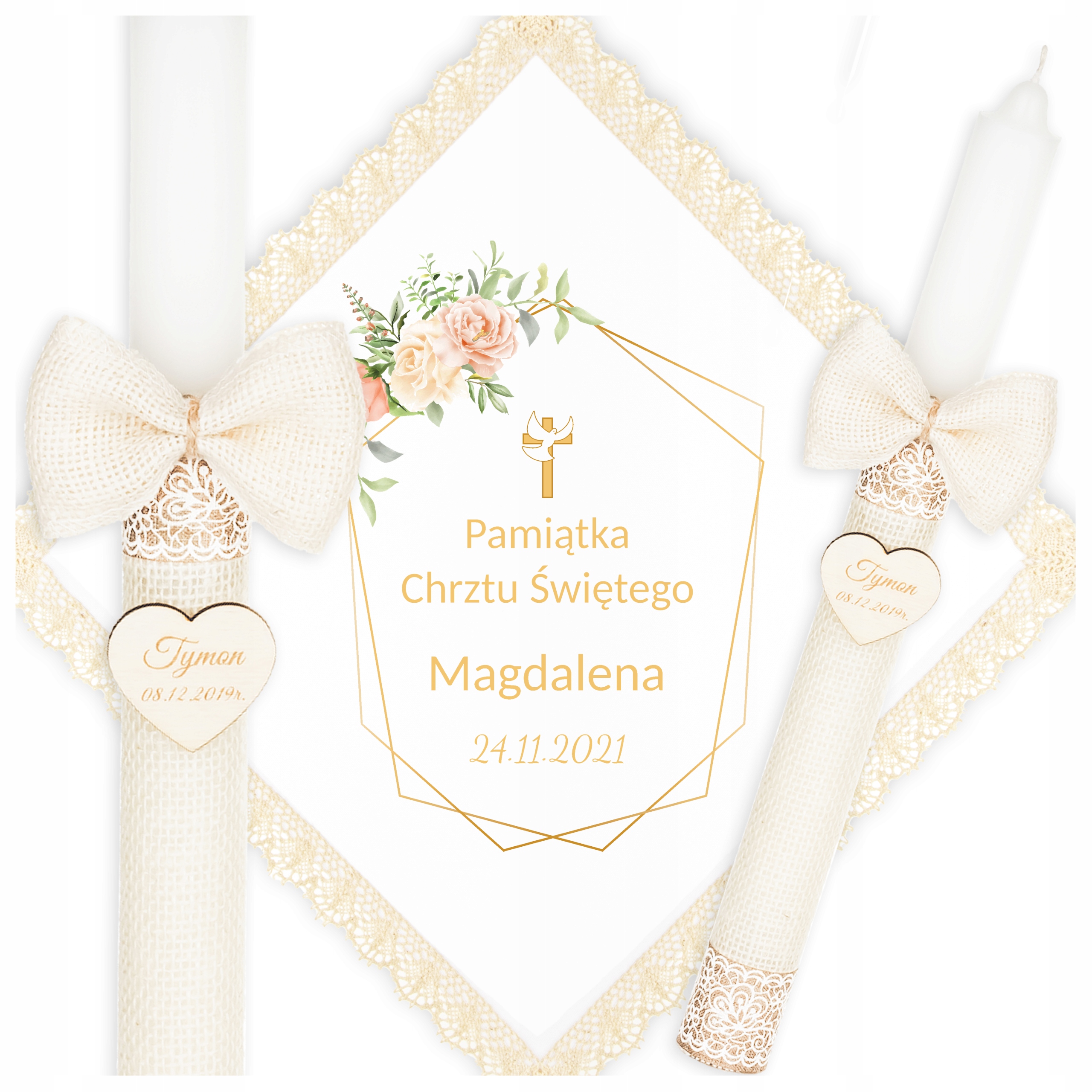 

Świeca Na Chrzest Szatka Do Chrztu Grawer Gromnica